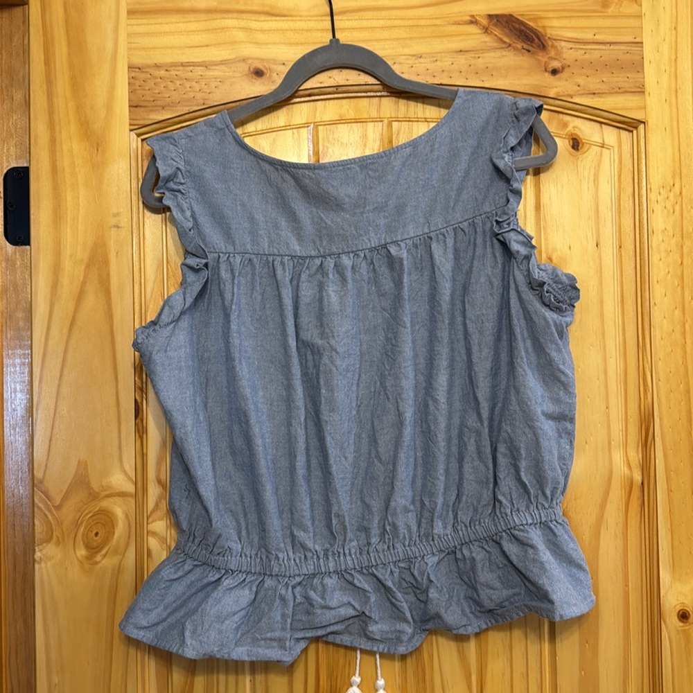Simply Southern Ruffled Button top large - Picture 5 of 5